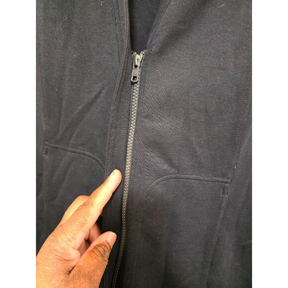 Cabi Black Long-Sleeve Zip-Up Cardigan Jacket With Front Pockets Size L - Picture 5 of 11